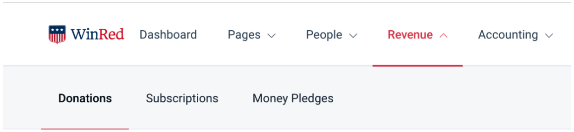 Revenue and Donations Tab